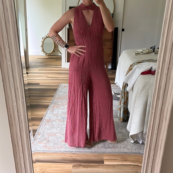 Anthropologie x Maeve Red Patterned Romper Size 6 EUC‎ - Picture 2 of 9